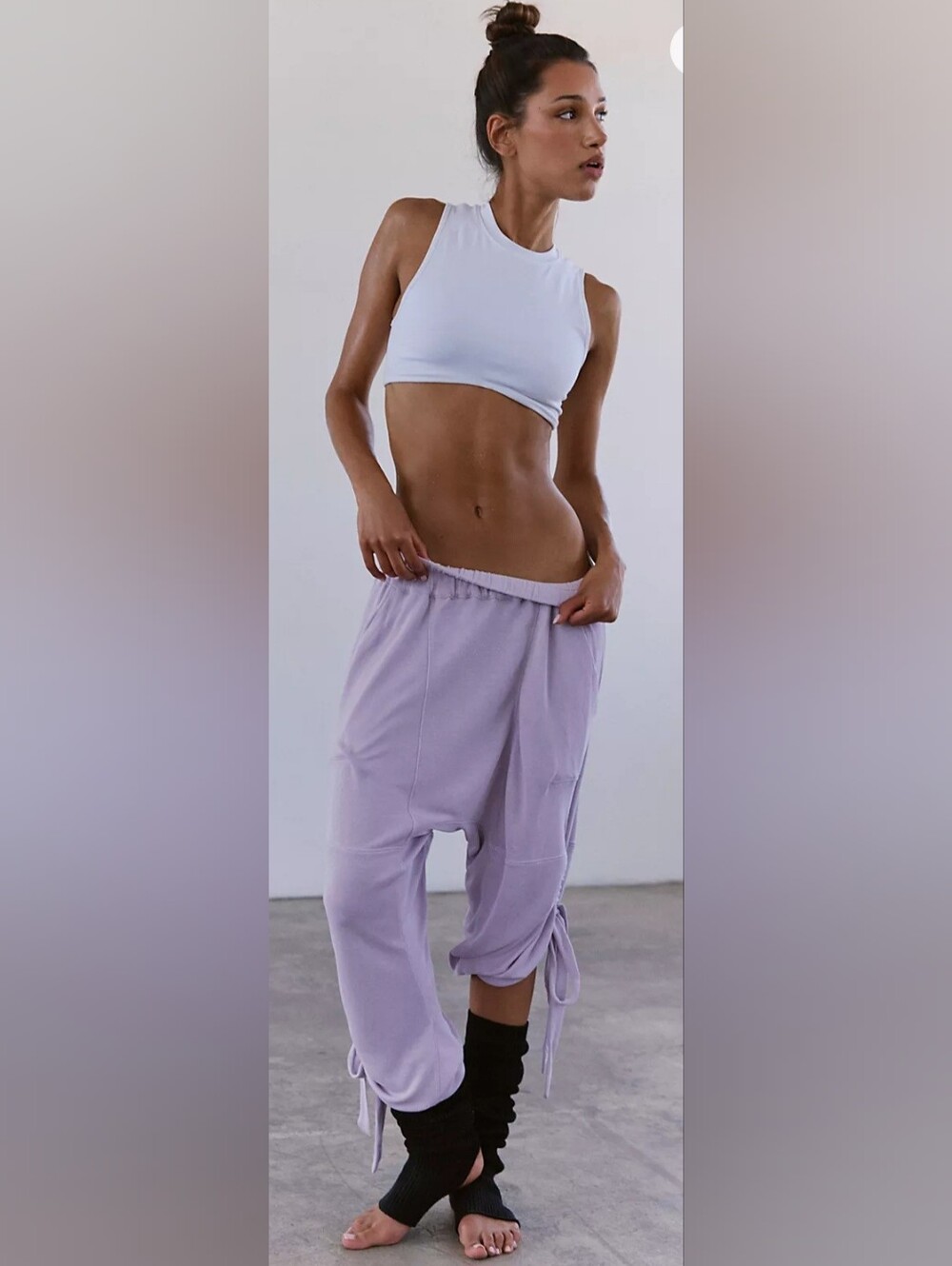 $128 NWT Free People FP Movement Pirouette Pants Purple XS